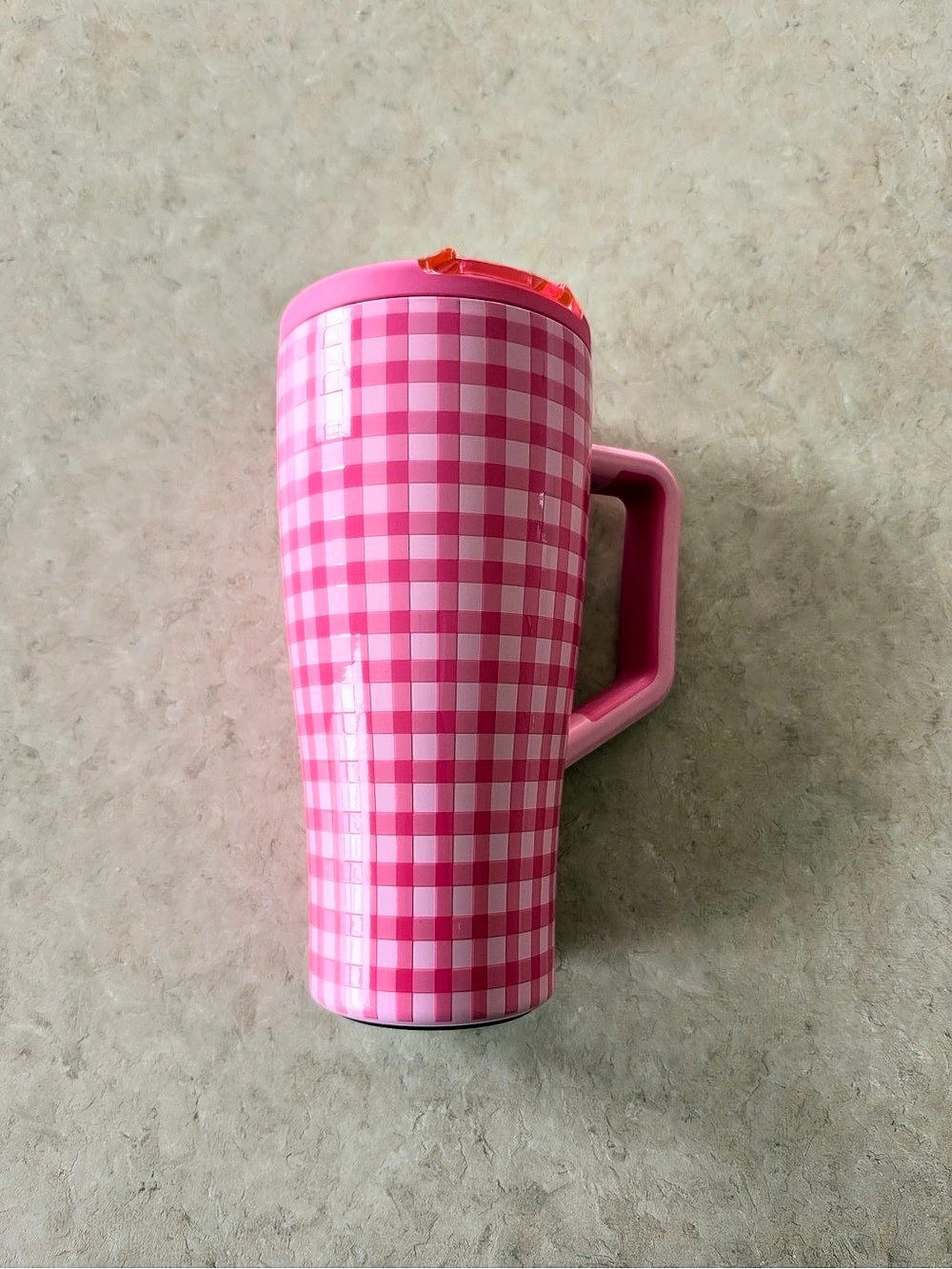 BRUMATE Era Flip 30 oz Tumbler Pink & White Gingham